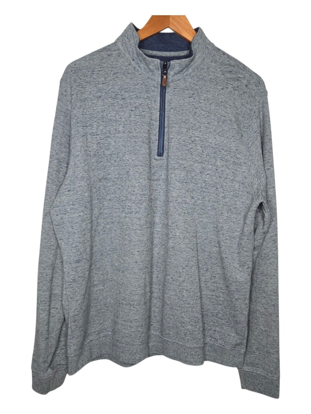 Johnnie-O Mens Shadow Blue Sully Quarter Zip Pullover Large